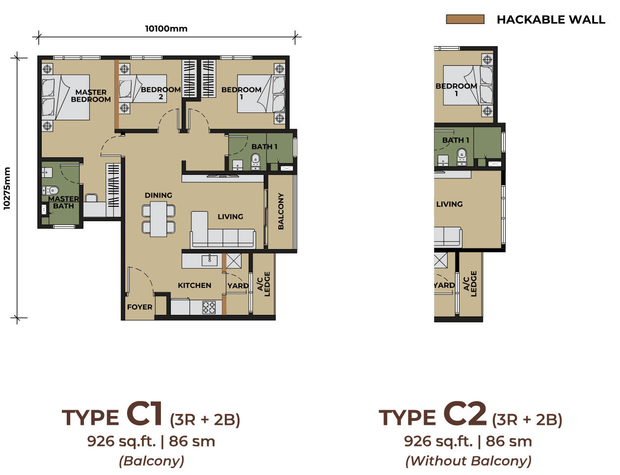 The Aldenz Central Park Damansara Unit Plans C1C2
