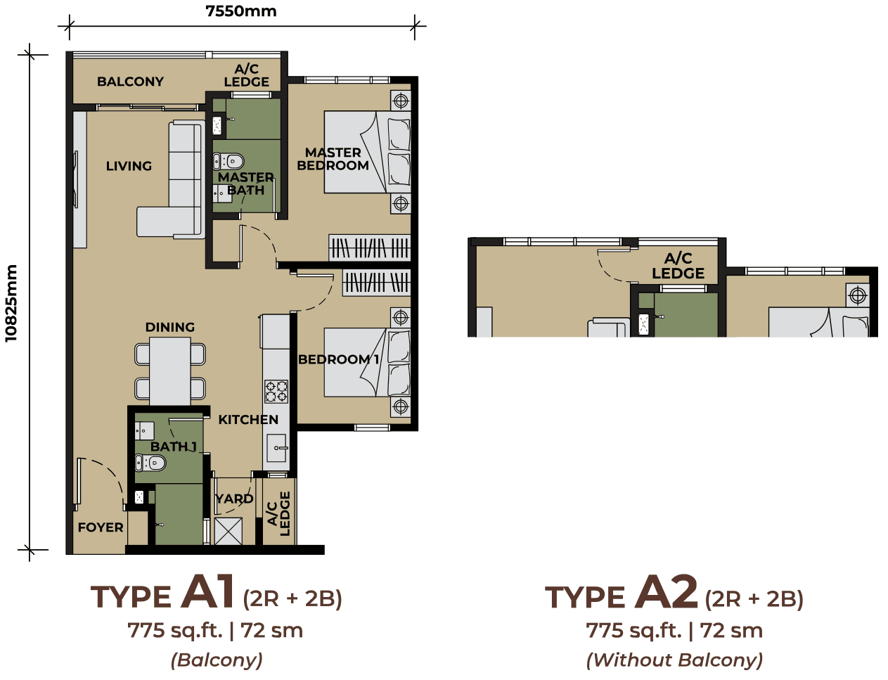 The Aldenz Central Park Damansara Unit Plans A1A2